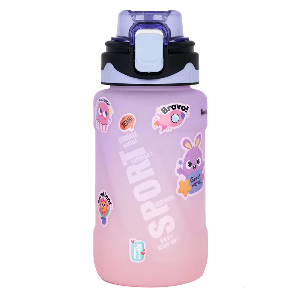 Nova Kids Water Bottle 550ml with Straw - Purple