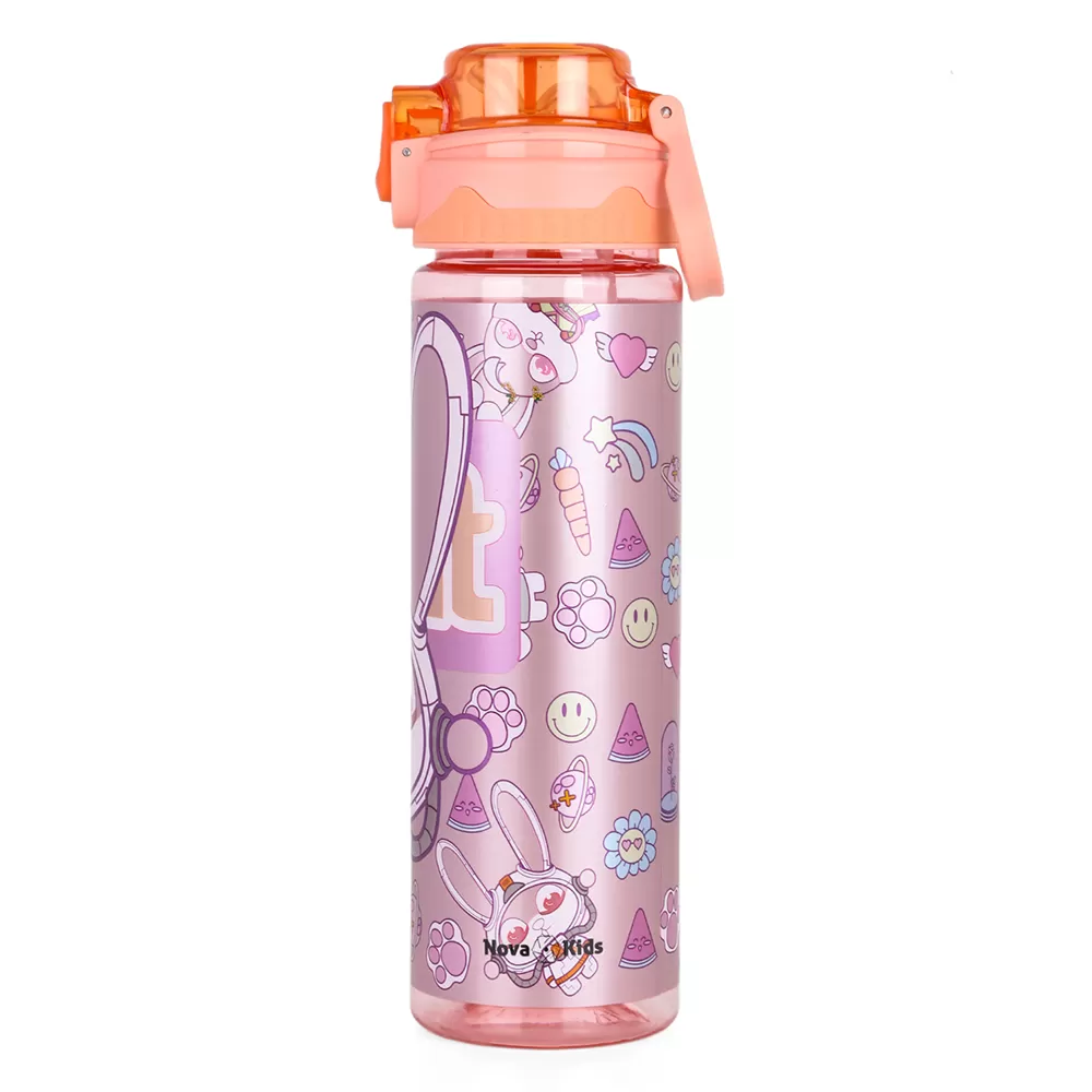 Nova Kids Water Bottle 700ml with Straw- Orange