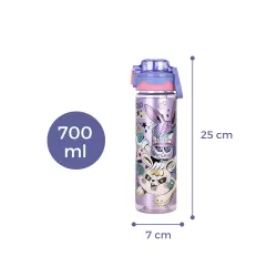 Nova Kids Water Bottle 700ml with Straw- Purple