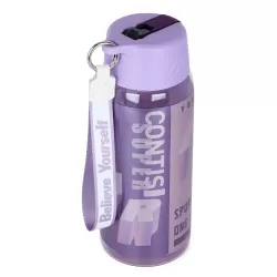 Nova Kids Water Bottle 750ml with Grab String - Purple