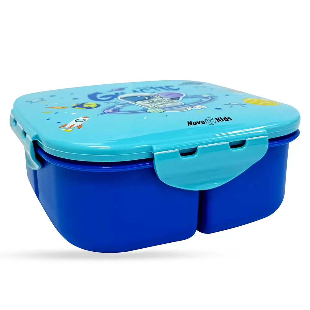 Nova Kids Square 1000ml Bento Lunch Box - Astronaut Blue