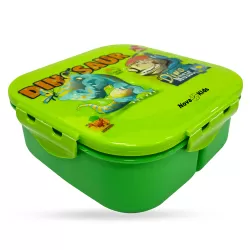 Nova Kids Square 1000ml Bento Lunch Box - Dino Green