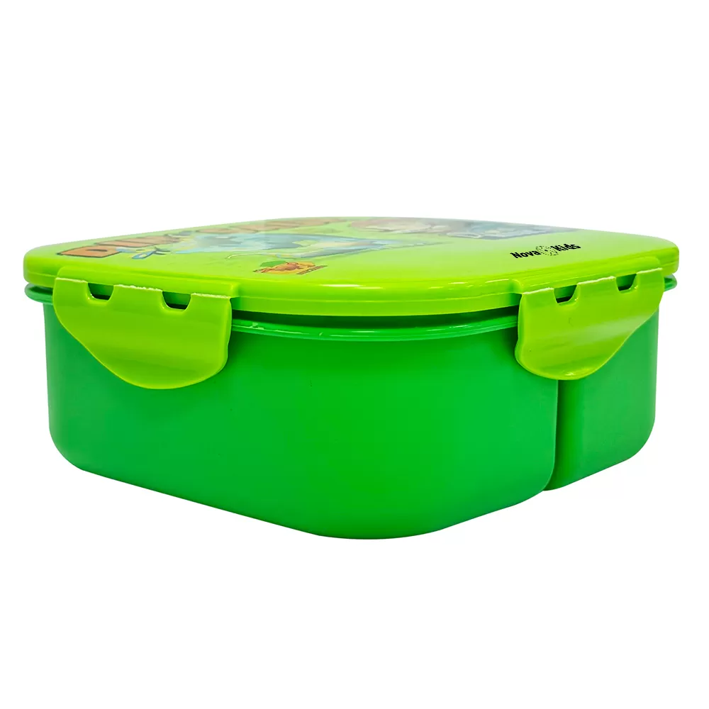 Nova Kids Square 1000ml Bento Lunch Box - Dino Green