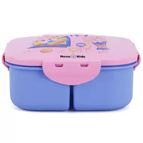 Nova Kids Square 1000ml Bento Lunch Box - Love Pink