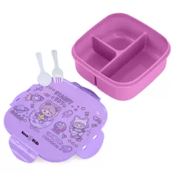 Nova Kids Square 1000ml Bento Lunch Box - Star and Sky Purple