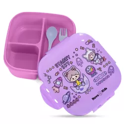 Nova Kids Square 1000ml Bento Lunch Box - Star and Sky Purple