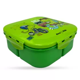 Nova Kids Square 1000ml Bento Lunch Box - T - Rex Green