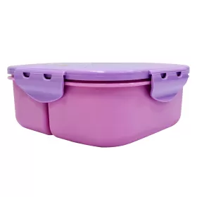 Nova Kids Square 1000ml Bento Lunch Box - Unicorn Purple