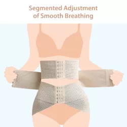 SUNVENO Belly Shaper and Hip Definition Band - Beige, L