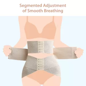 SUNVENO Belly Shaper and Hip Definition Band - Beige, 2XL