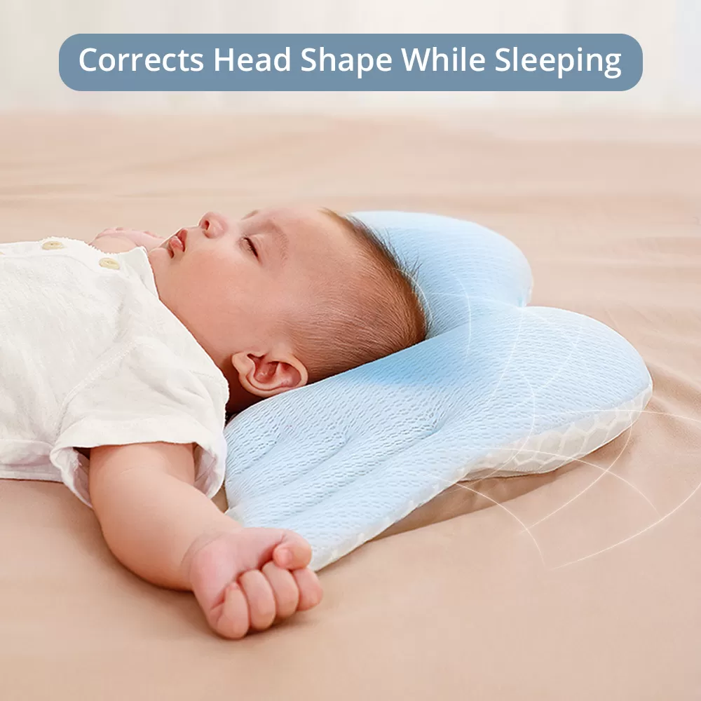 Sunveno Infant Head Shaper Wings Pillow - Blue