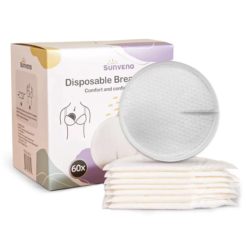 SUNVENO Disposable Breast Pads (60pcs/Box) - White