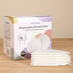 SUNVENO Disposable Breast Pads (60pcs/Box) - White