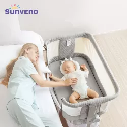 Sunveno Bedside Cot and Crib with Mosquito Net