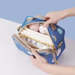 Sunveno Diaper Changing Clutch with Mat - Unicorn Blue