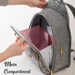 Sunveno Fashion Compact Diaper Backpack - Grey