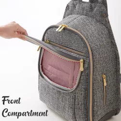 Sunveno Fashion Compact Diaper Backpack - Grey