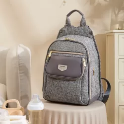 Sunveno Fashion Compact Diaper Backpack - Grey