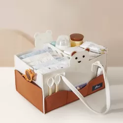 Sunveno Organizer - Diaper Caddy - Ivory