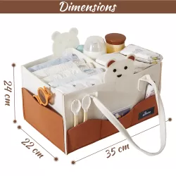 Sunveno Organizer - Diaper Caddy - Ivory