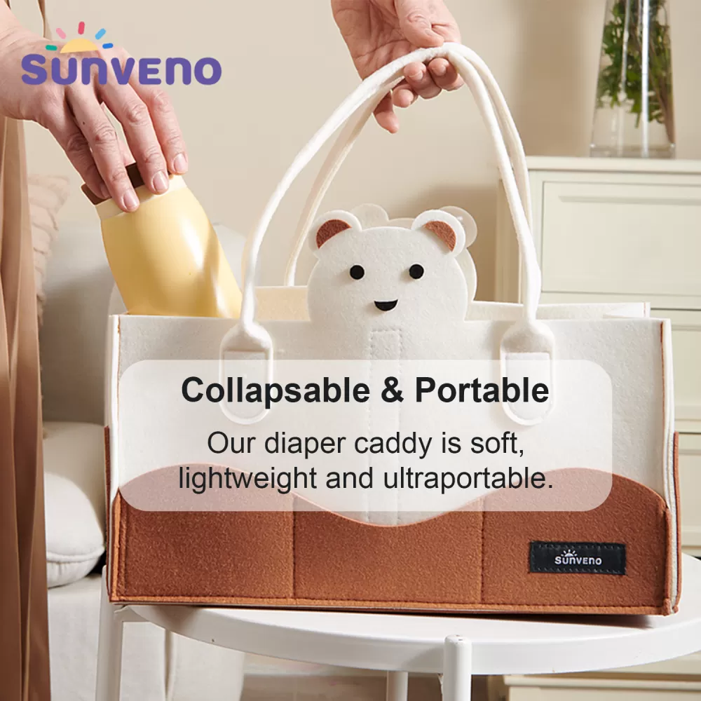 Sunveno Organizer - Diaper Caddy - Ivory