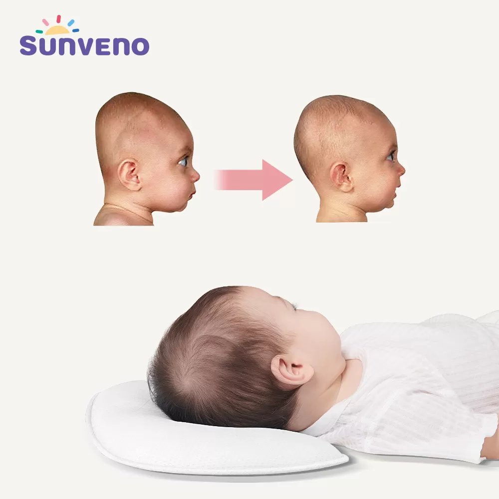 Sunveno - DuPont Infant Head Shaper Pillow White