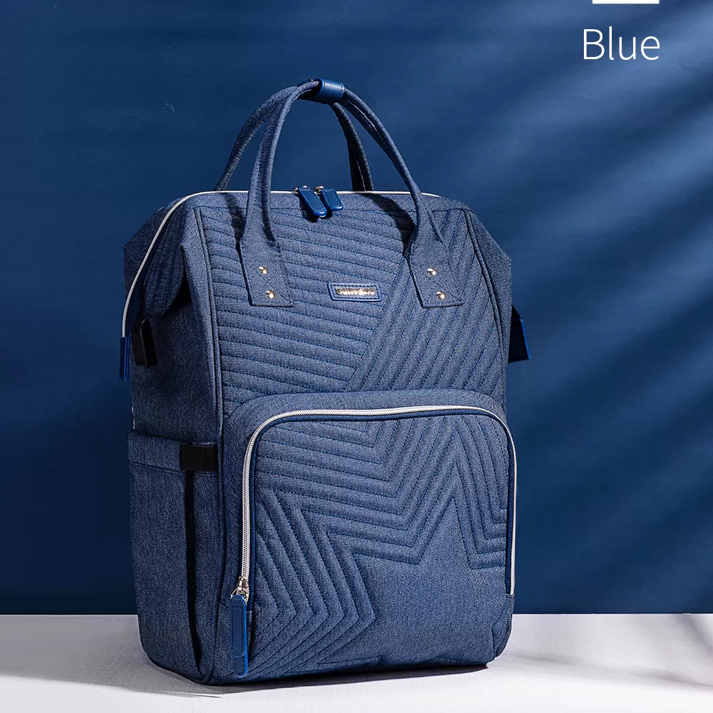 Sunveno Diaper Bag - Nova Blue + Stroller Hooks