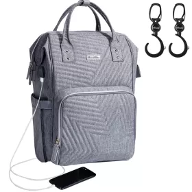 Sunveno Diaper Bag - Nova Grey + Stroller Hooks