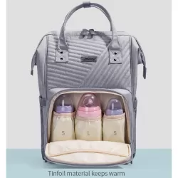 Sunveno Diaper Bag - Nova Grey + Stroller Hooks