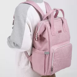 Sunveno Diaper Bag - Nova Pink + Stroller Hooks