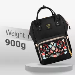 Sunveno Diaper Bags - Black Embroidery