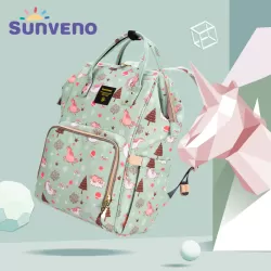 Sunveno Diaper Bags - Green Dream Sky