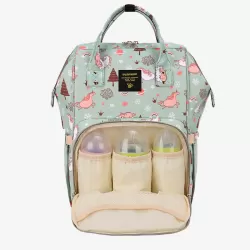 Sunveno Diaper Bag with USB - Green Dream Sky