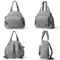 Sunveno Signature Maternity Diaper bag - Grey + Stroller Hooks