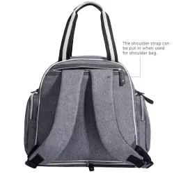 Sunveno Signature Maternity Diaper bag - Grey + Stroller Hooks