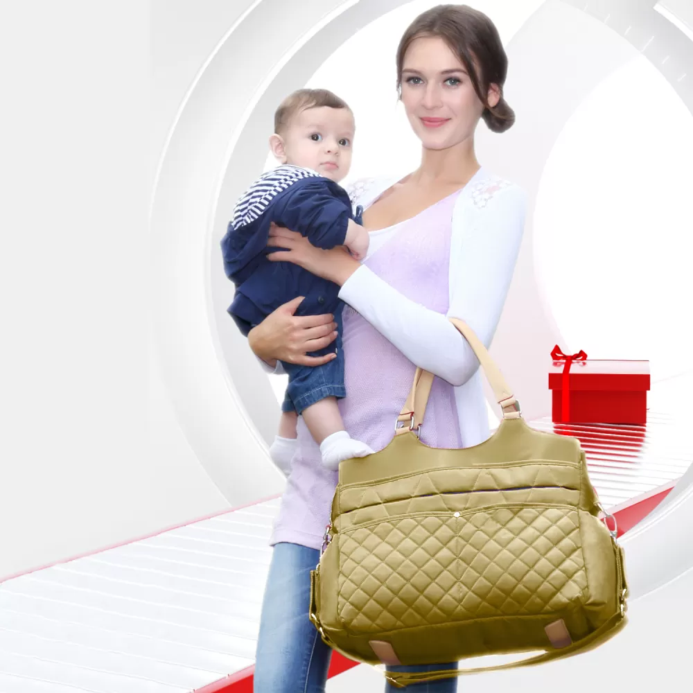 Sunveno Fashion Diaper Bag- Khakhi