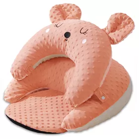 Sunveno Baby Anti-Reflux Feeding Pillow w/C Shapped Seating Pillow-Pink