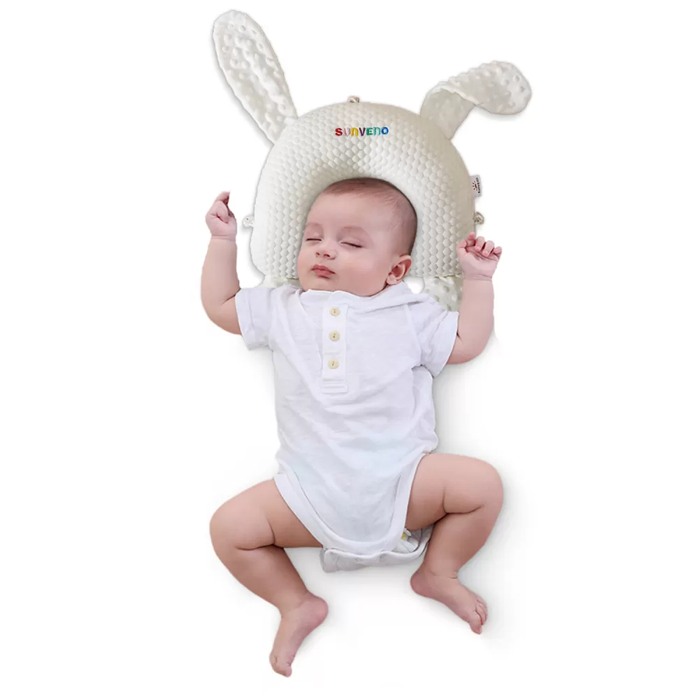 Sunveno Infant Head Shaper Rabbit Pillow - White