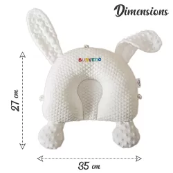 Sunveno Infant Head Shaper Rabbit Pillow - White