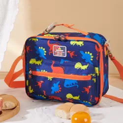 Sunveno Lunch Bag w/ shoulder Strap - Dino Blue