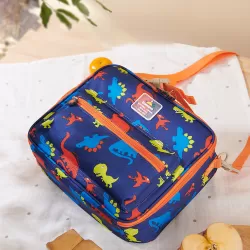 Sunveno Lunch Bag w/ shoulder Strap - Dino Blue