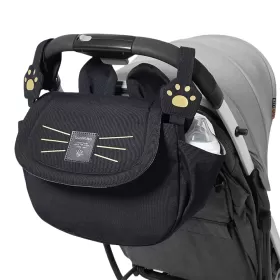 Sunveno Meow Stroller Diaper Bag - Black