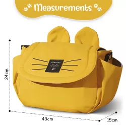 Sunveno Meow Stroller Diaper Bag - Yellow