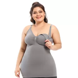 Sunveno Maternity Nursing Tank Top - Grey L