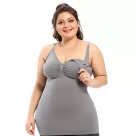 Sunveno Maternity Nursing Tank Top - Grey XXL