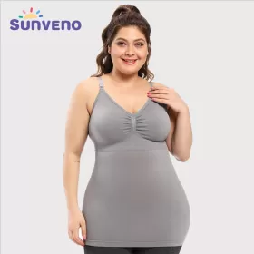 Sunveno Maternity Nursing Tank Top - Grey XXL