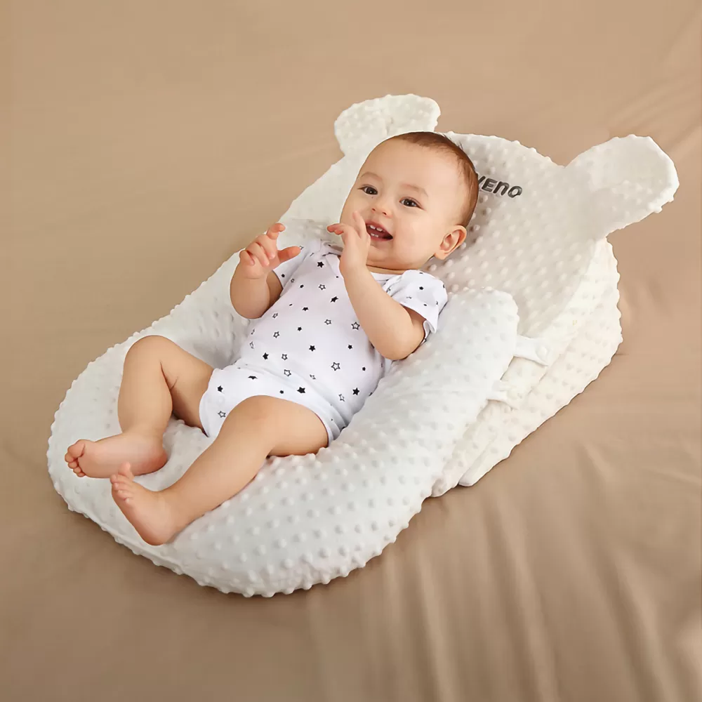 Sunveno Portable Baby Anti - spill Milk U Shape Pillow with 10° &amp; 15° Slope pad