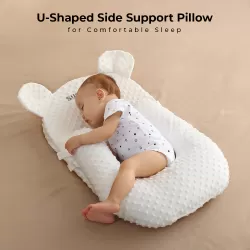 Sunveno Portable Baby Anti - spill Milk U Shape Pillow with 10° & 15° Slope pad