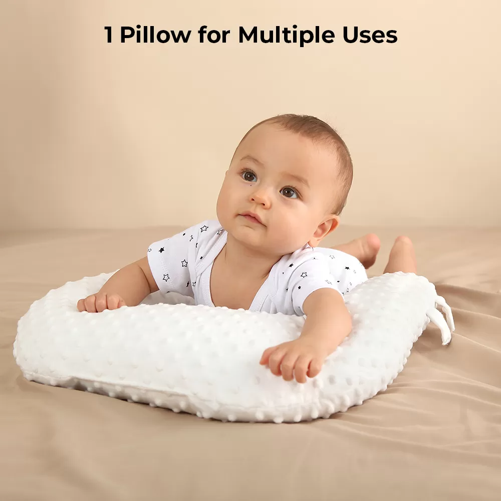 Sunveno Portable Baby Anti - spill Milk U Shape Pillow with 10° Slope pad