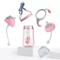 Sunveno Water Cup/Feeding Botle 300ml - Pink